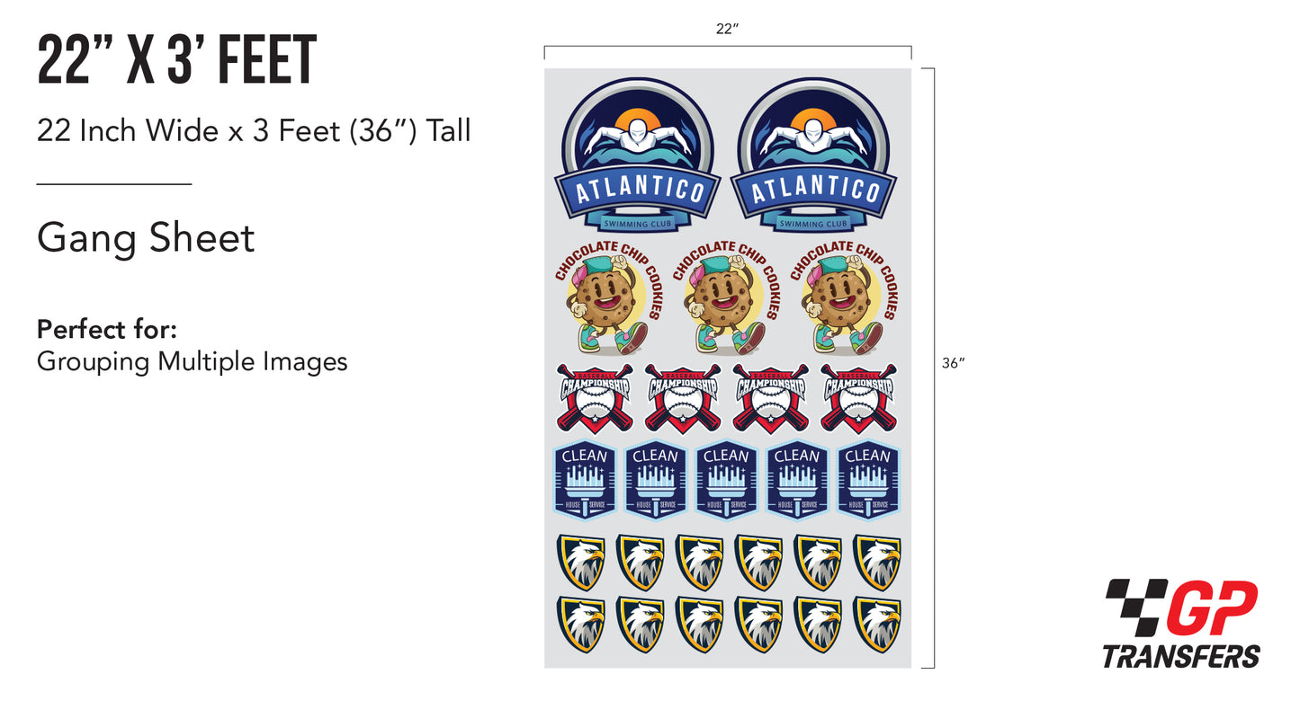 DTF Gang Sheets By Size